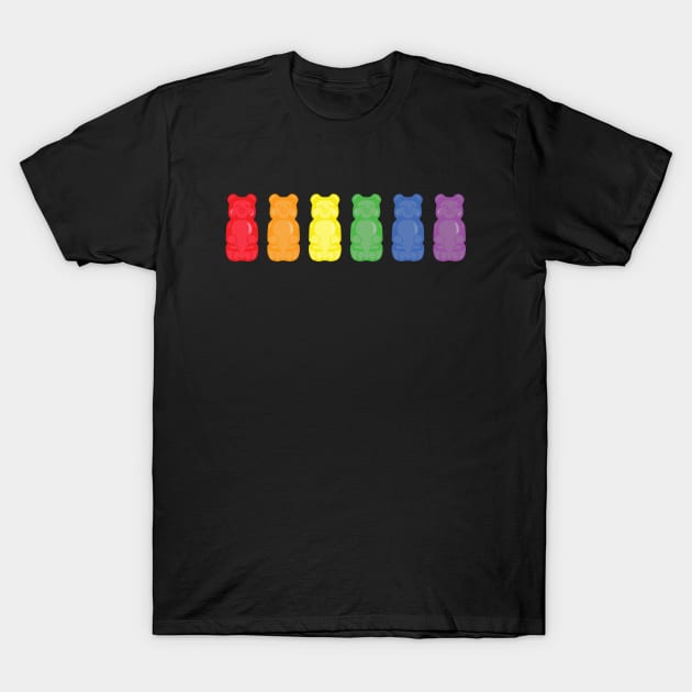 Gummy Bears Rainbow T-Shirt by jorgejebraws